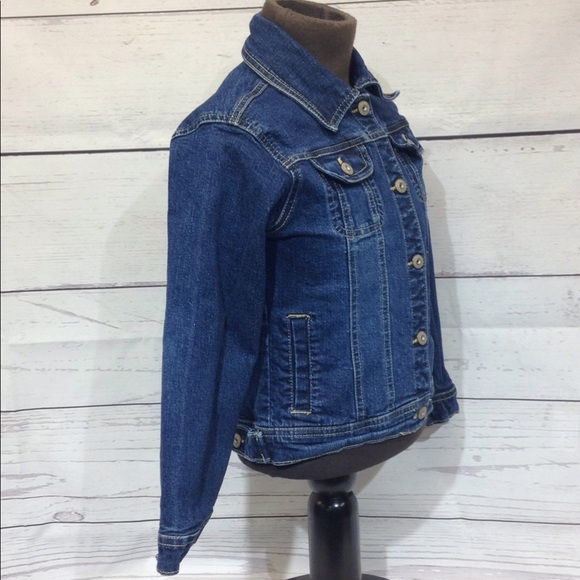 Osh Kosh B'gosh Girls Denim Jacket Size 6X Sequined Guitar On Back - Picture 8 of 13